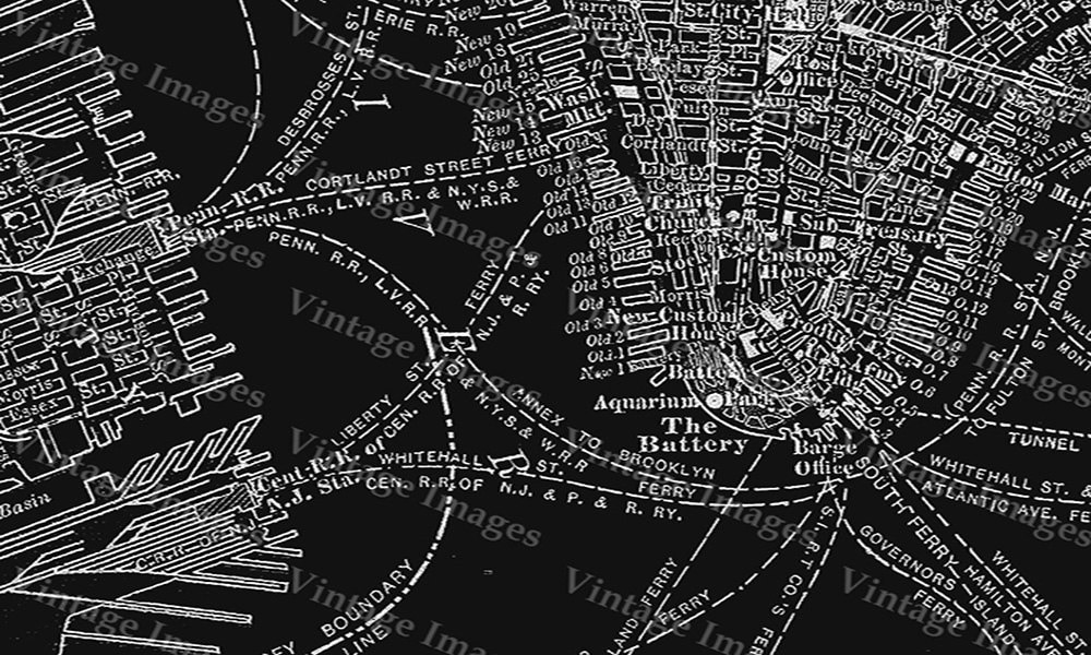 new york city manhattan street map 1910 historic black and white street map architectural blueprint style wall map fine art print poster