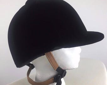 Black Velvet Equestrian Helmet
