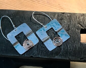 Circle of life mixed metal earrings