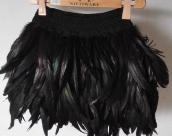 15.75 inches (40cm) high waist rooster feather skirt for party, show, ball #SKT16005