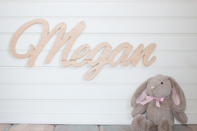 nursery name sign Baby Name Plaque DIY Large Unpainted