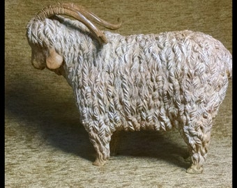 Bronze Goat Sculpture | Angora Goat Sculpture | Bronze Angora Goat