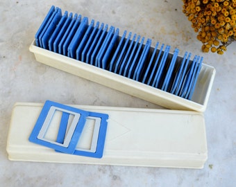 Vintage Slide Frames, set of 36, photography supply, 35 mm slide mounts, Micro Frames, Mini Photo Holder