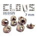 Customisation x 100 clothes (7mm) silver color studs to customize