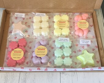 Wax melt selection box, choose eight fragrances, highly scented, wax melt, natural wax melts, handmade wax melts
