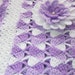 Baby Blanket Crochet PATTERN, Beautiful Lilac Baby Blanket With Flower, Baby Shower Gift, DIY Baby Blanket, Digital Download PDF Pattern #23