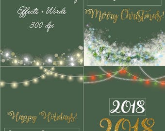 Snow Overlays, Christmas overlays, Snowflake overlays, Winter Overlays, Christmas Lights Overlays, Photography Overlay, Lights Overlays
