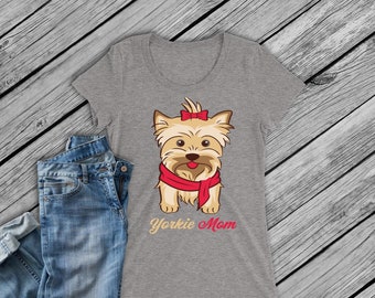 Digital file -SVG and DXF Yorkie Mom