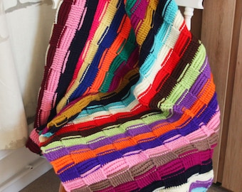 Striped Crochet Blanket