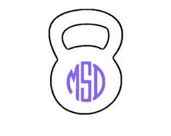 Kettlebell Monogram Vinyl Decal