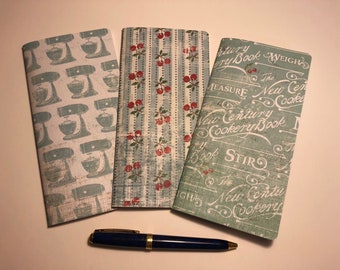 Set of 3 Weeks Traveler's Notebook Inserts "Vintage Baking"