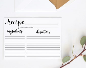5x7 recipe cards | Etsy
