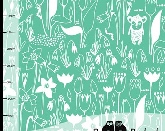 HIPPUS Garten Bio-Jersey knit von PaaPii Design, skandinavische Bio-Jersey, finnische Stoff, Stoff durch den Hof