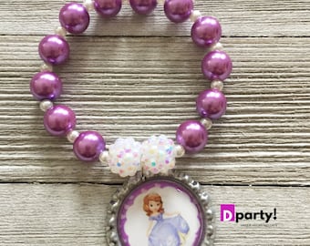 Sofia the First Bracelets Party Favors, Pack of 8, Sofia the First Birthday Party, Sofia the First Jewelry, Sofia the First Favors