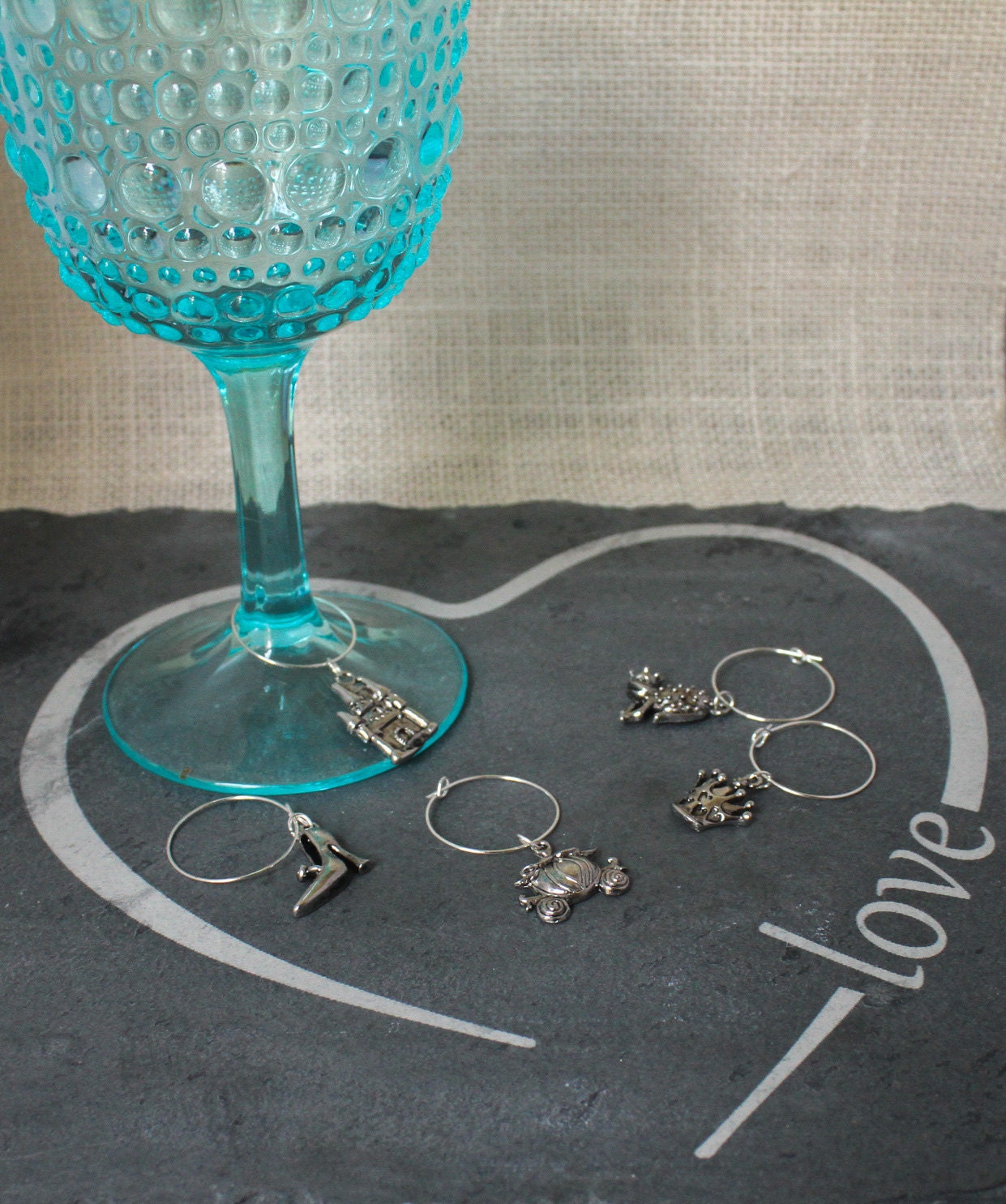 Fairytale Wine Glass Charm Princess Charm Wine Glass Charm