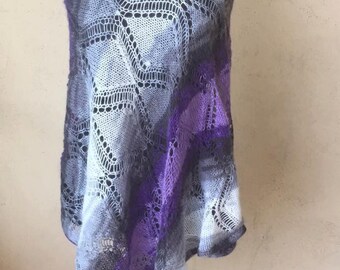 Hand knitted poncho