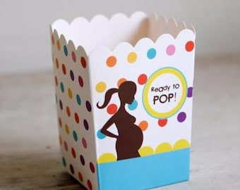 Ready to Pop Baby Shower Popcorn Favor Box "The Peyton" (SET OF 10)