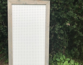 Rustic Pegboard, Pegboard Display, Large Pegboard, Framed Pegboard, Pegboard Frame, Nursery Peg Board, Donut Board, Pegboard DIY Decor