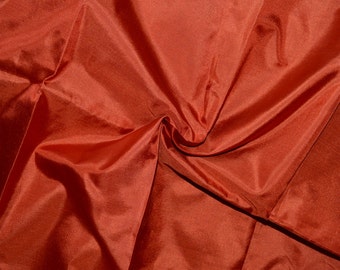Silk Taffeta in Rofous/ Reddish Brown- Fat quarter -TF 34