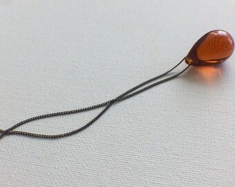 Amber Necklace, Teardrop Necklace, Topaz Necklace, Crystal necklace, Extra Long Necklace, Modern Necklace, Simple Necklace, Mom Gift