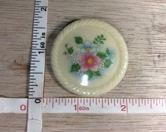 Vintage Avon Porcelain Flower Pin Brooch Used