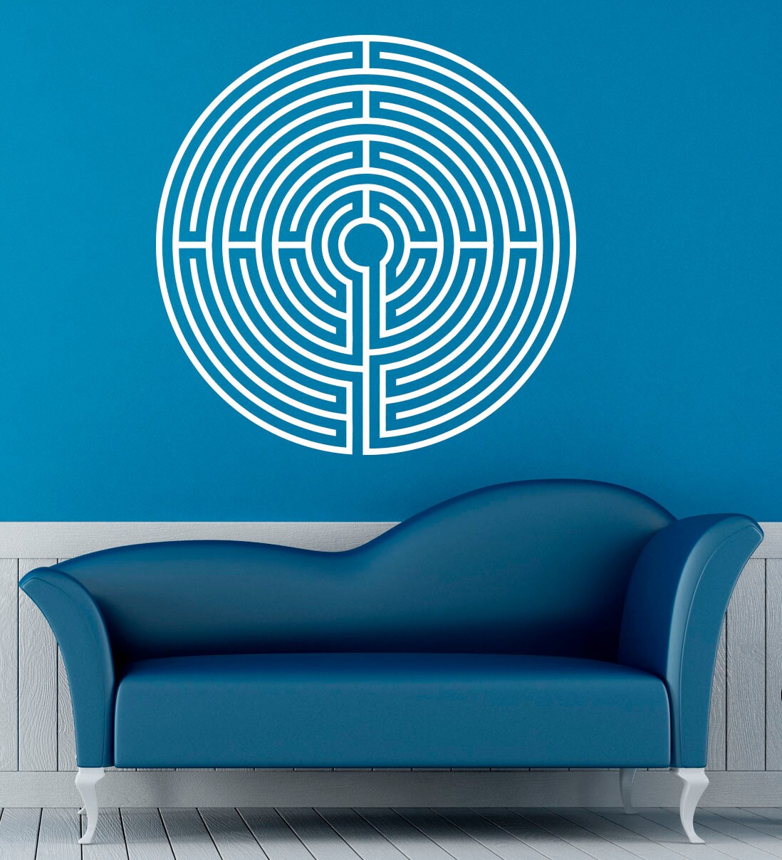 Labyrinth Maze Wall Decal Vinyl Stickers Abstract Pattern Home