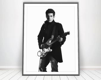 John Mayer Print * John Mayer Poster John Mayer Lyrics Singer Poster Guitarist John Mayer Art Guitar Player John Mayer Decor Mayer Picture