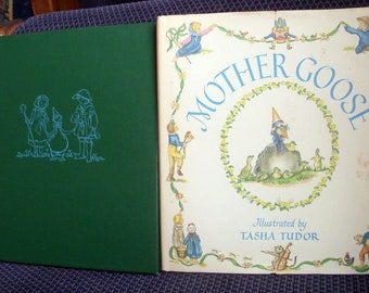 Mother Goose, Tasha Tudor, Dust Jacket, HB/DJ Vintage Childrens Hardback, Nursery Rhymes, Circa 1960's