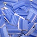 100 Blue Brushstroke Solid Hand Cut China Plate Mosaic Tiles
