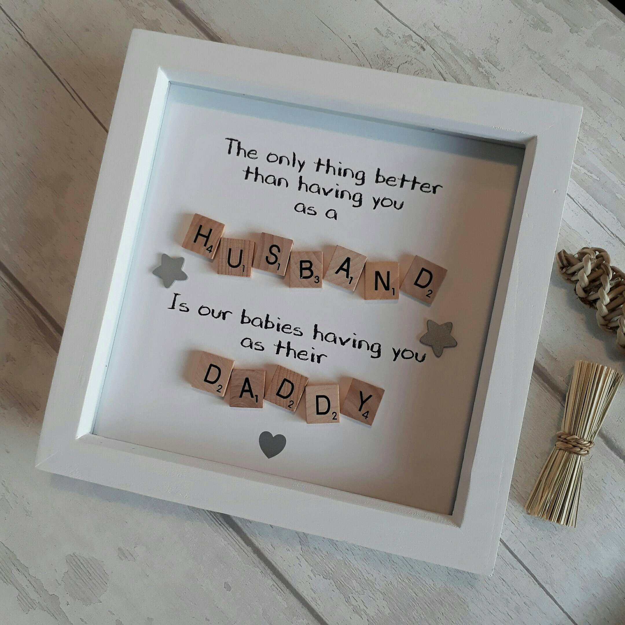 Fathers Day Frame Present For dad Fathers day Husband Gift
