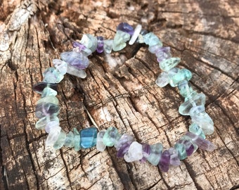 Gemstone Chip Fluorite Bracelet