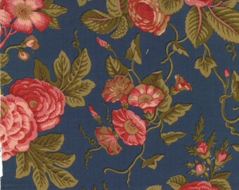Laundry Basket Quilts Love Letters Roses Fat Quarter In Blue