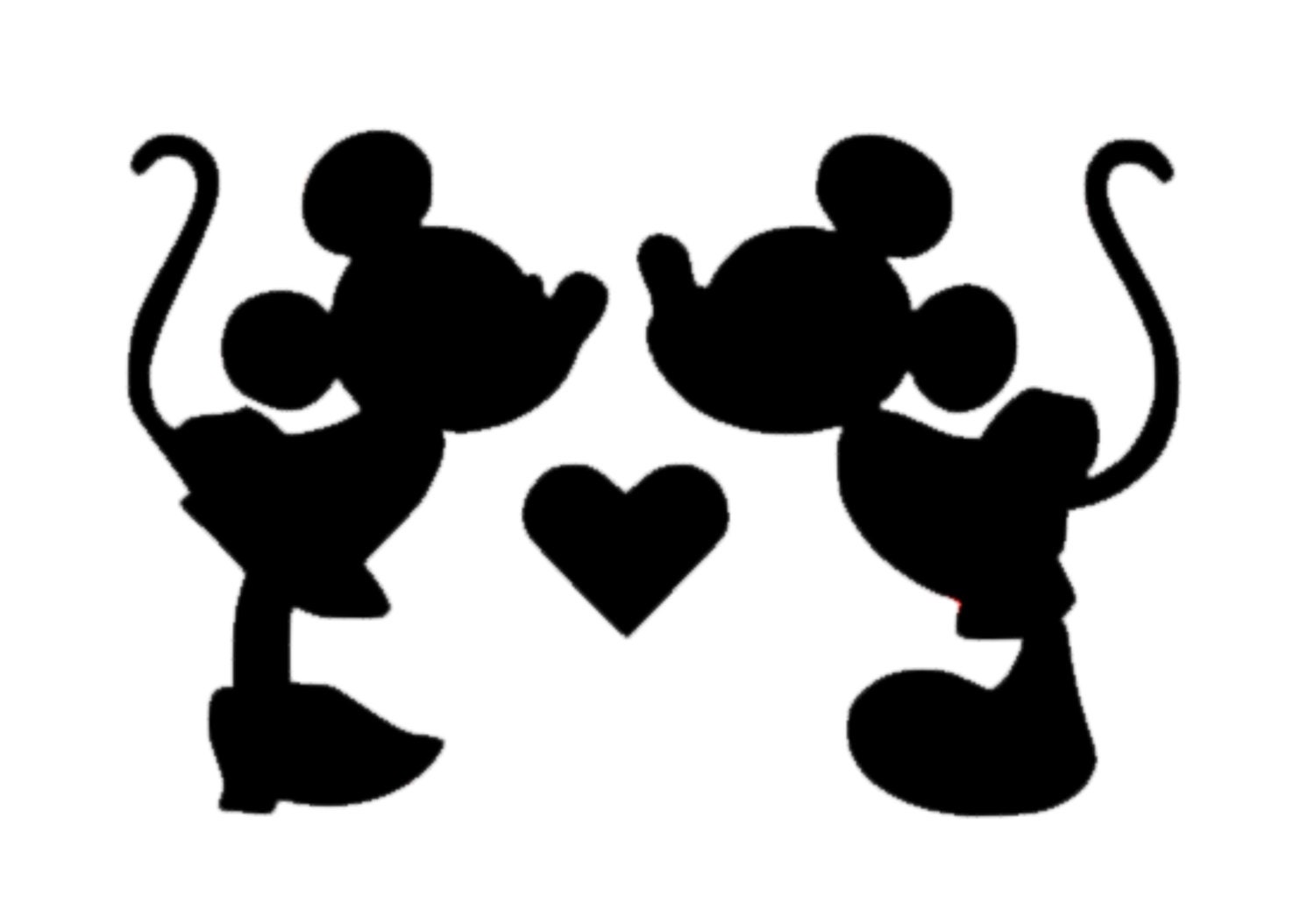 Minnie and Mickey Mouse Kissing Decal Disney Mickey Decal