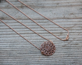 5pics Rose Gold Necklace Base, Rose Gold Plated Chain, Necklace Base for 1 Charm, Modern Jewelry Components, Jewelry Making, Rustic Chain