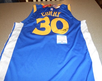 STEPHEN CURRY SIGNED golden state warriors nike jersey/with tags/beckett