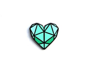 Teal Heart Pin