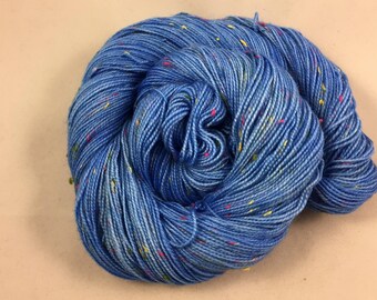 hand dyed sock yarn, Donegal Sock FRANKIE, superwash merino wool and nep, 2 ply