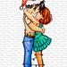 Christmas Couple Digital Stamp by Sasayaki Glitter - Naz - Line art only
