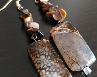 Dangling freeform earrings