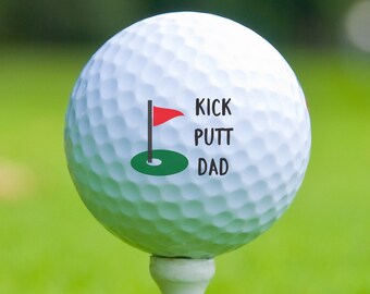 Kick Putt Dad Golf Ball,Fathers Day Gift,Color Printed Golf Balls, Golf Gifts for Dad, Golf Gifts for Men, Christmas Gift