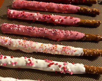 Valentines Chocolate Covered Pretzels