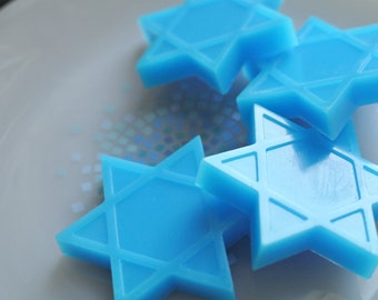 4 Star of David Soaps - Hanukkah, Rosh Hashana Gift