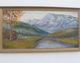 Vintage landscape Acrylic Painting By Binson.