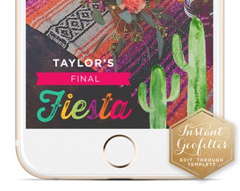Cactus Final Fiesta Bachelorette Snapchat Geofilter | Custom Geofilter | Birthday Geofilter | Bridal Shower Geofilter | Instant Geofilter