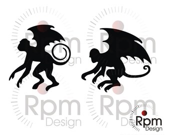 Halloween SVG File, Flying Monkey SVG, Flying Monkey, Halloween, Wizard of Oz, Cricut, Silhouette, Cuttable, Digital, Vector, Download