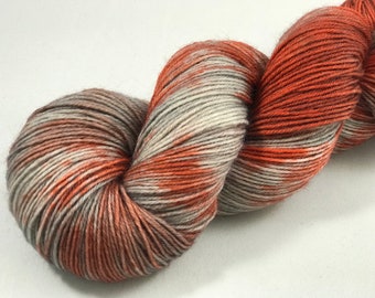 Hand Dyed Sock Yarn, Superwash Wool & Nylon, 437 Yards, 100g "Harley"