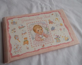 Vintage, C.R. Gibson, Grandma's Brag Book, Pink, 1977