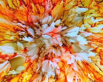 Orange abstract flower