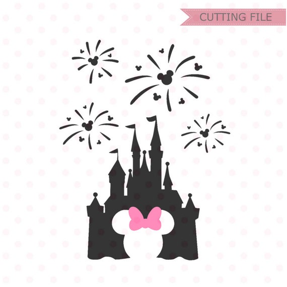 Download Disney Castle svg, Disney Castle Fireworks svg, Disney Castle with Minnie mouse head, Disney ...