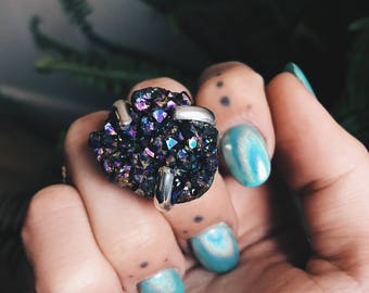 Titanium Aura Quartz Ring
